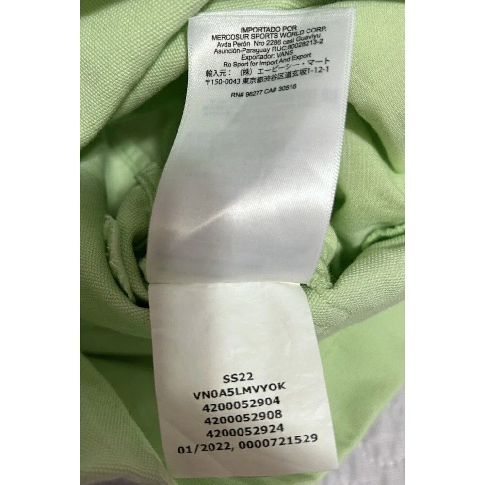 NWT Vans Barnes Canvas Shorts Lime Green High Rise Pleated Skater Boho 28
